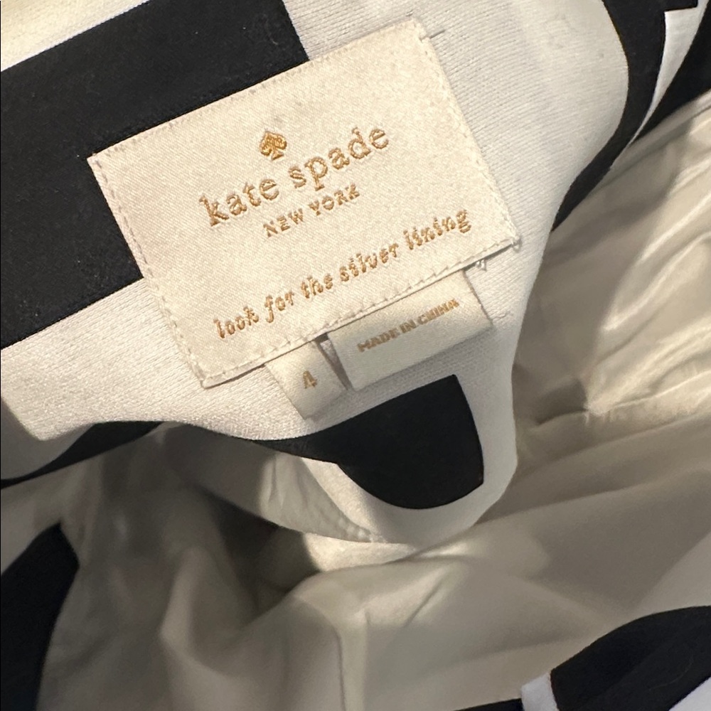 Kate Spade New York “Fly a Kite” Black and White Dress, Size 4 - Picture 5 of 5